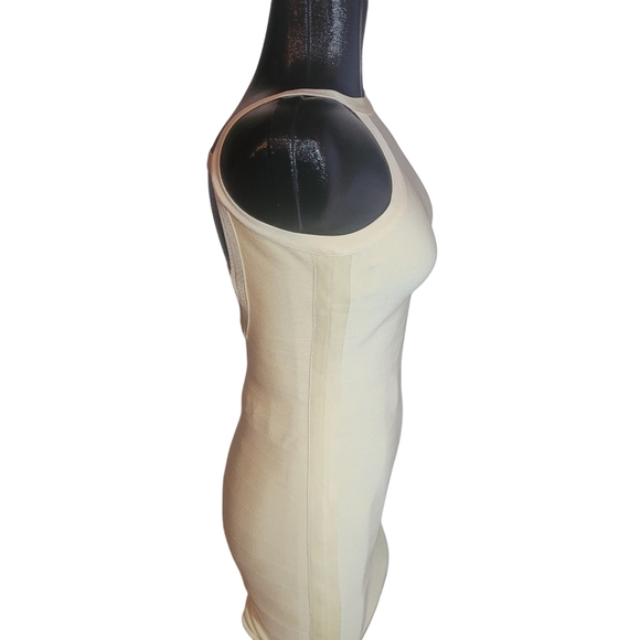 Marciano Cream Escape Bandage Stripe Bodycon Dress M - Picture 4 of 6